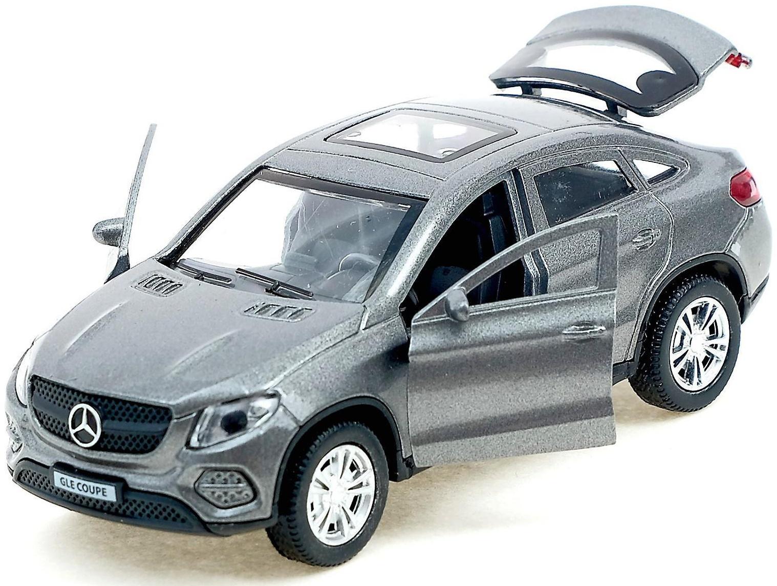 Машина металлическая инерционная Mercedes-Benz Gle Coupe, цвет серый, 12 см