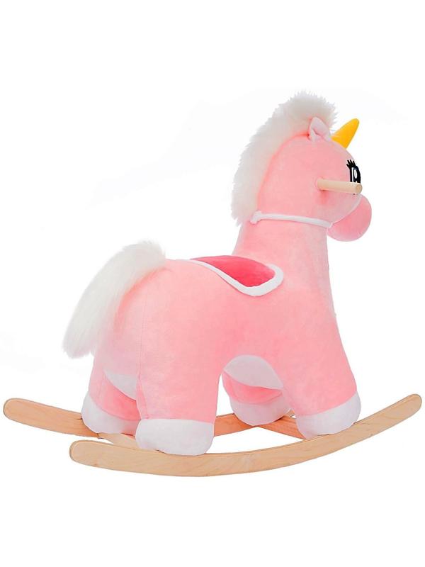 Качалка «Единорог» музыкальная, цвет розовый