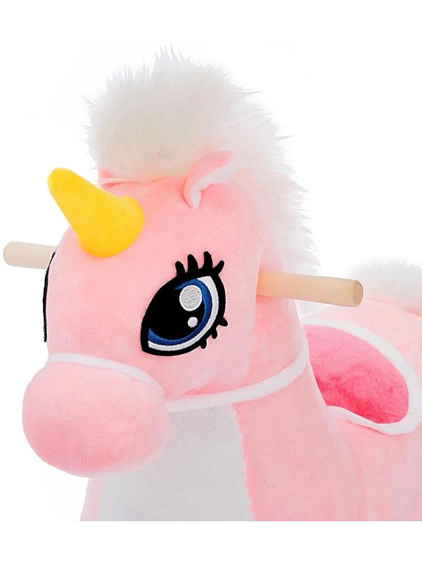 Качалка «Единорог» музыкальная, цвет розовый