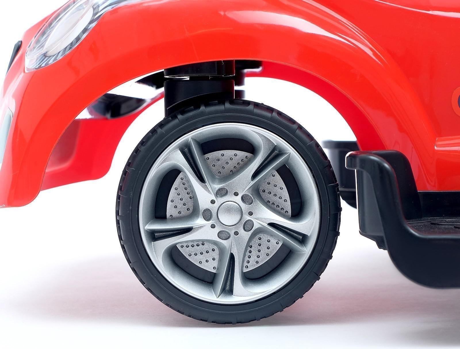 Толокар-каталка «Тачка», с родительской ручкой, цвет красный