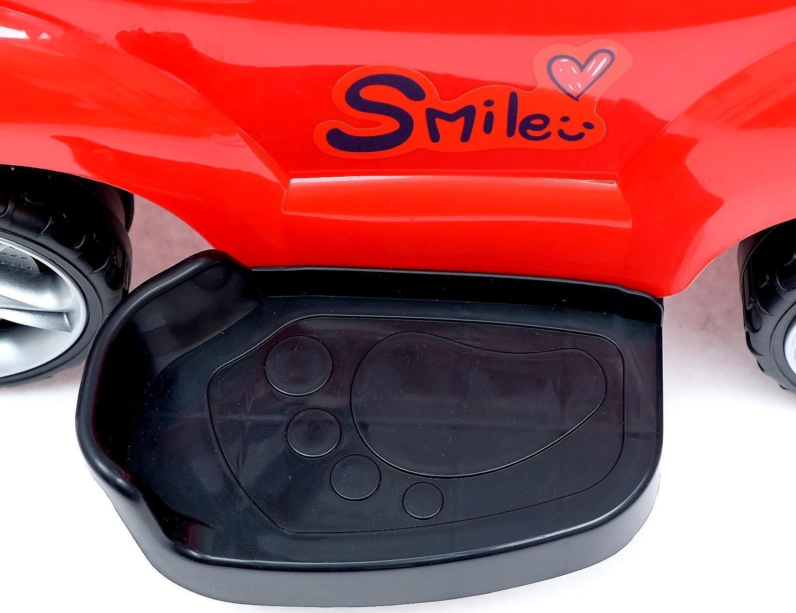 Толокар-каталка «Тачка», с родительской ручкой, цвет красный