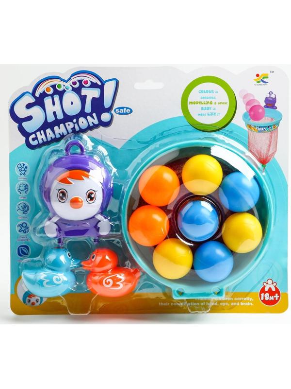 Набор игрушек для купания «Баскетбол - чемпион», на присоске, виды МИКС