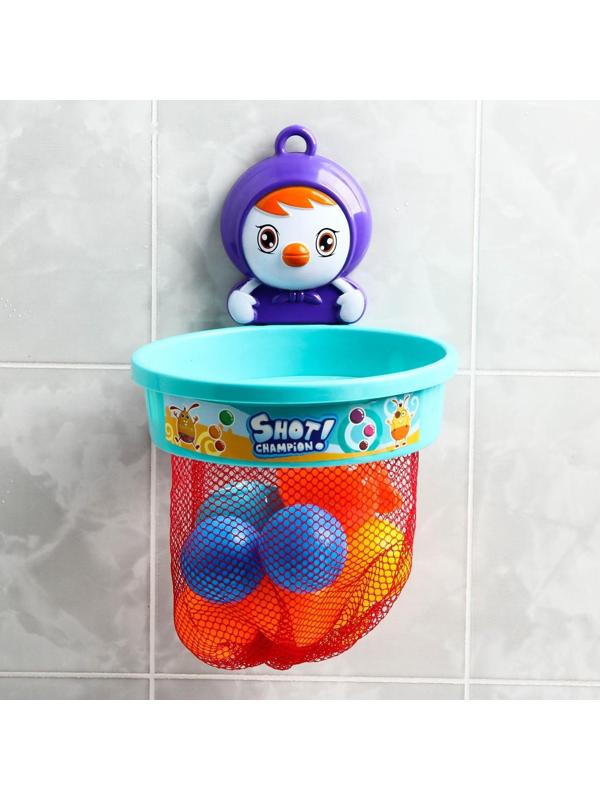 Набор игрушек для купания «Баскетбол - чемпион», на присоске, виды МИКС