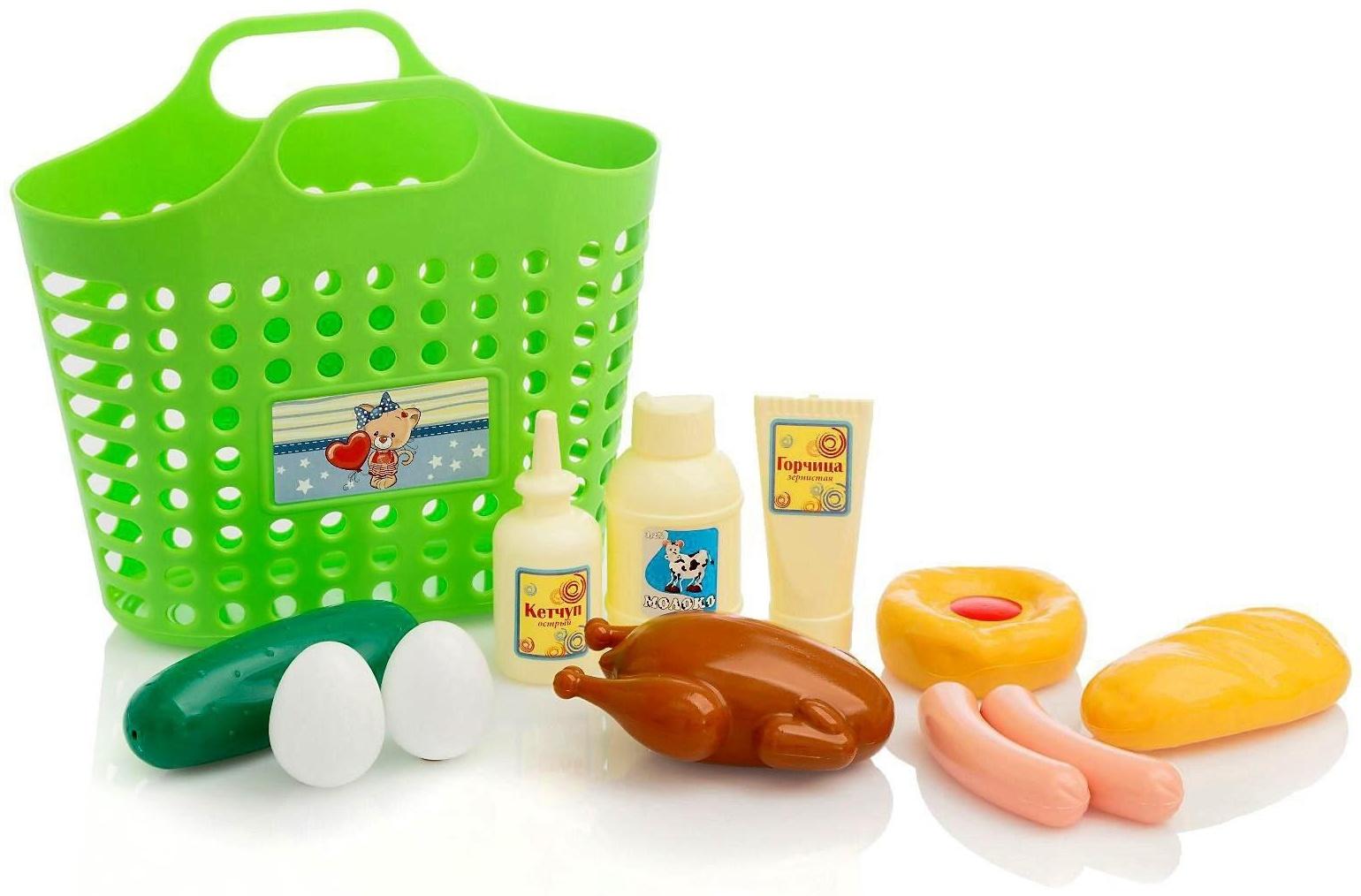 Игровой набор «Продуктовая корзинка» 12 предметов, цвета МИКС