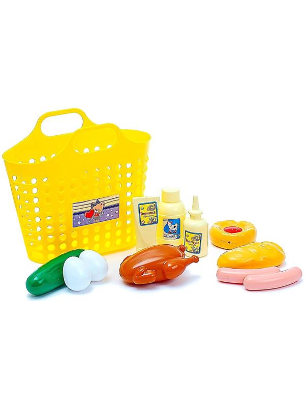 Игровой набор «Продуктовая корзинка» 12 предметов, цвета МИКС
