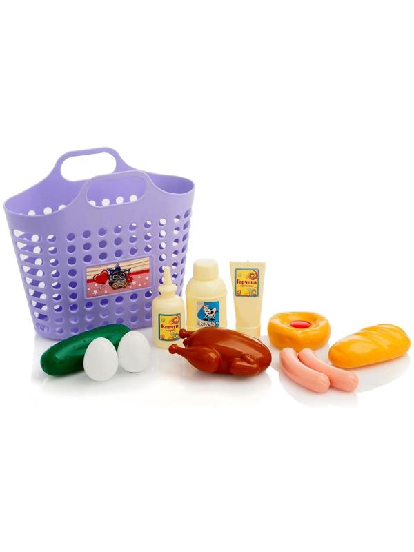 Игровой набор «Продуктовая корзинка» 12 предметов, цвета МИКС