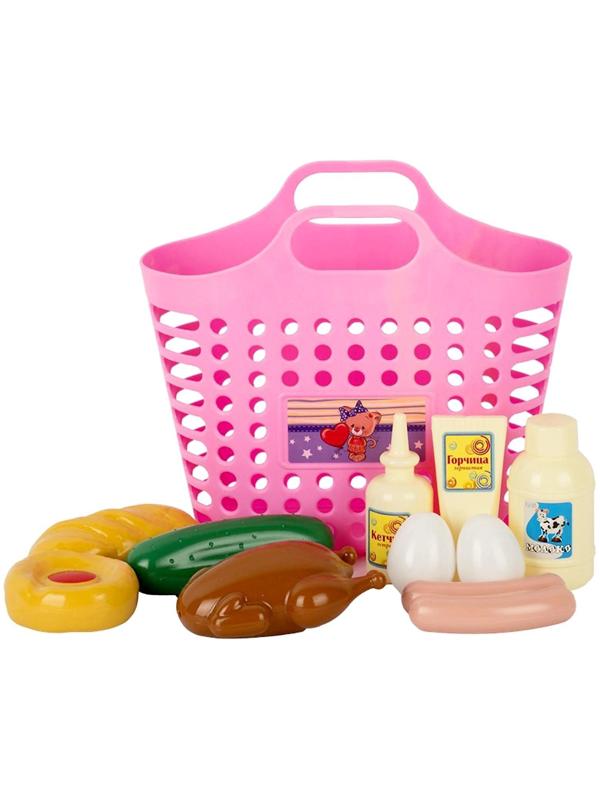 Игровой набор «Продуктовая корзинка» 12 предметов, цвета МИКС