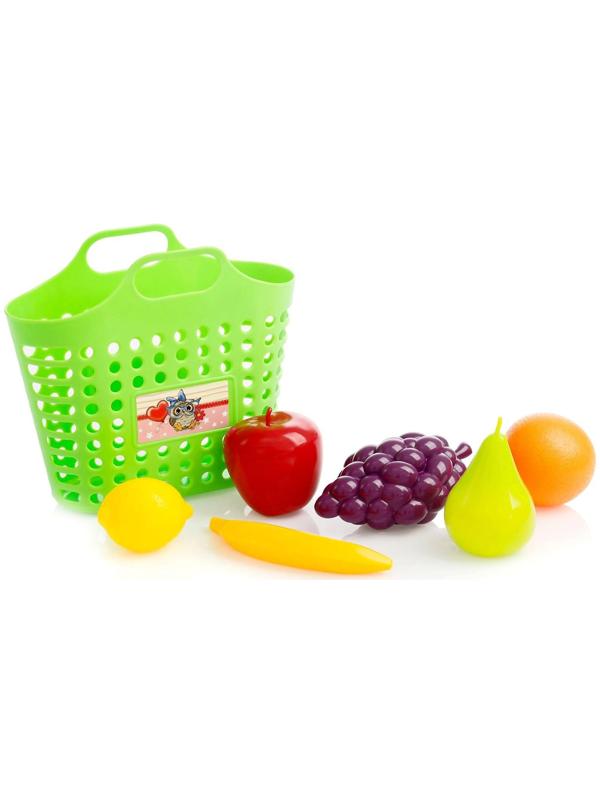 Игровой набор «Фруктовая корзинка» 7 предметов, цвета МИКС