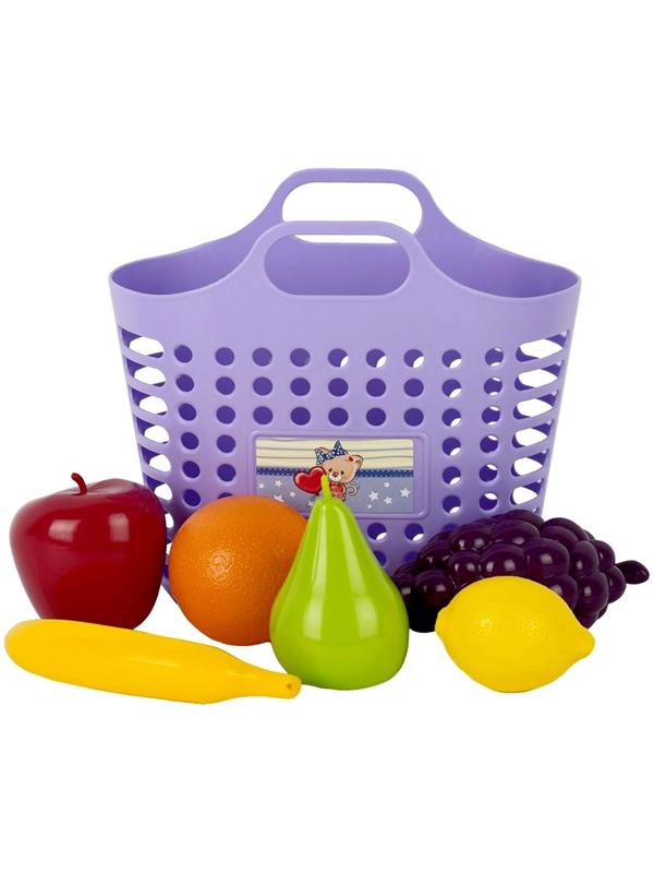 Игровой набор «Фруктовая корзинка» 7 предметов, цвета МИКС
