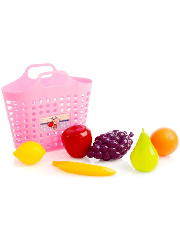 Игровой набор «Фруктовая корзинка» 7 предметов, цвета МИКС