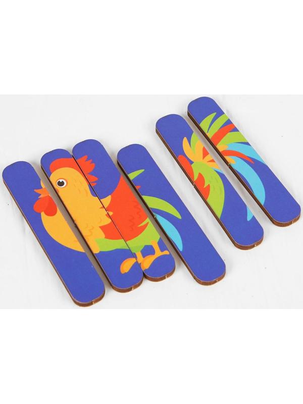 Головоломка. Собери 6 картинок «Ферма», двусторонние палочки