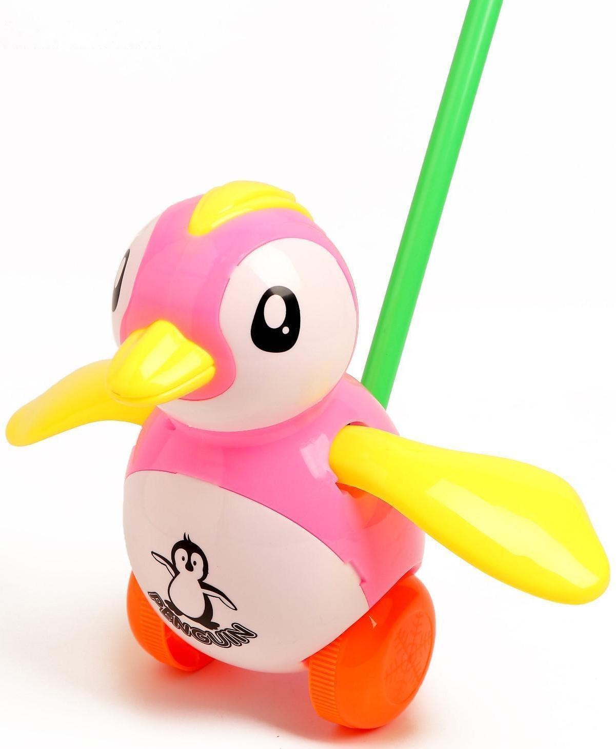Каталка на палке «Пингвин», МИКС