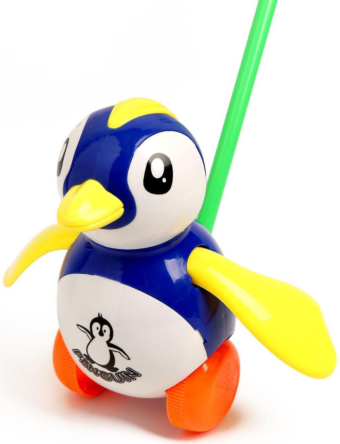 Каталка на палке «Пингвин», МИКС