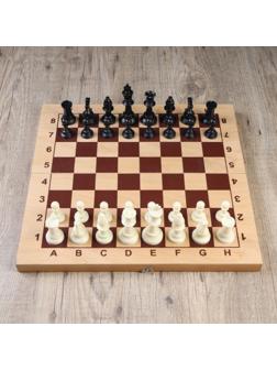 Шахматные фигуры, пластик, король h-9.5 см, пешка h-4.5 см