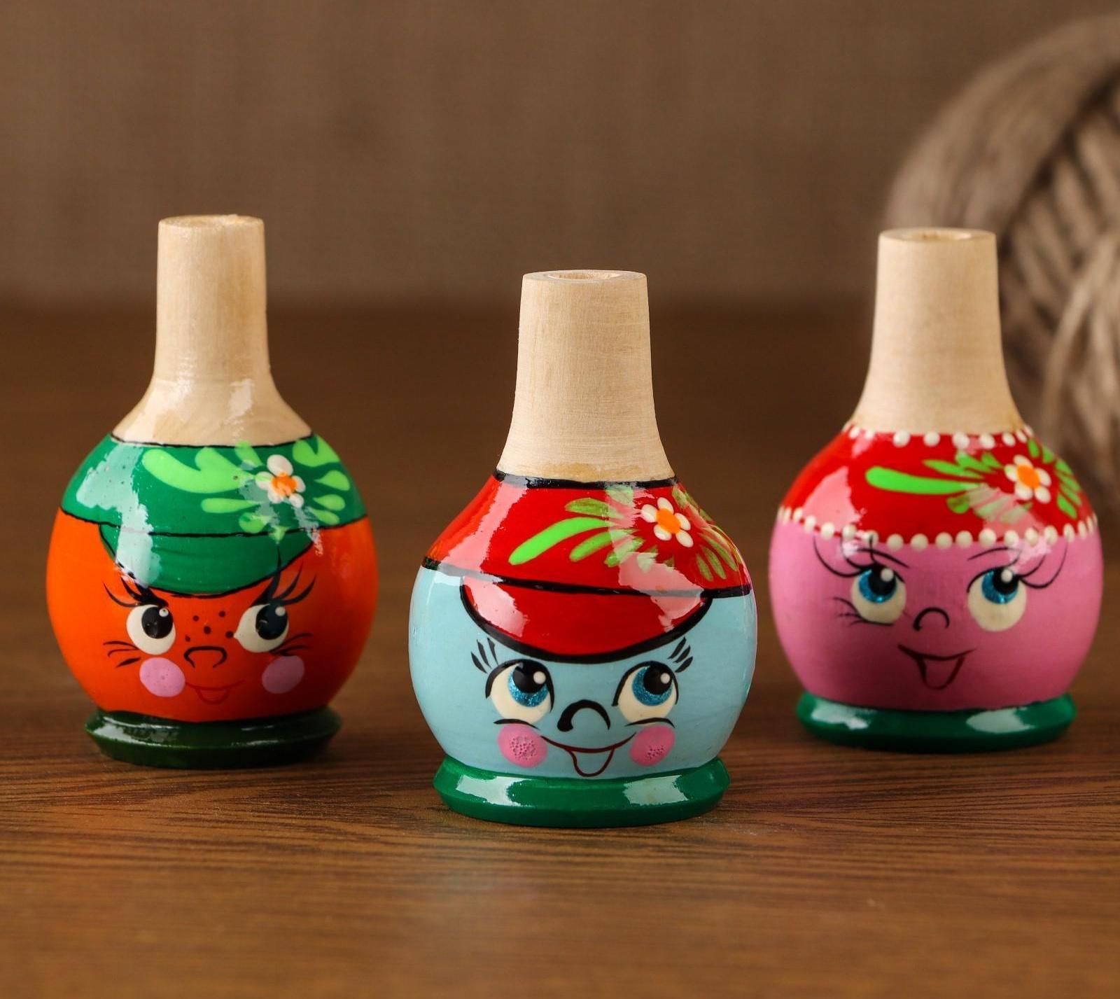 Свистулька «Колобок», 4×6 см, микс, ручная роспись