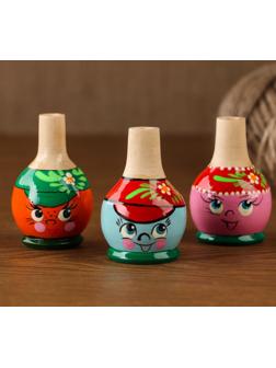 Свистулька «Колобок», 4×6 см, микс, ручная роспись