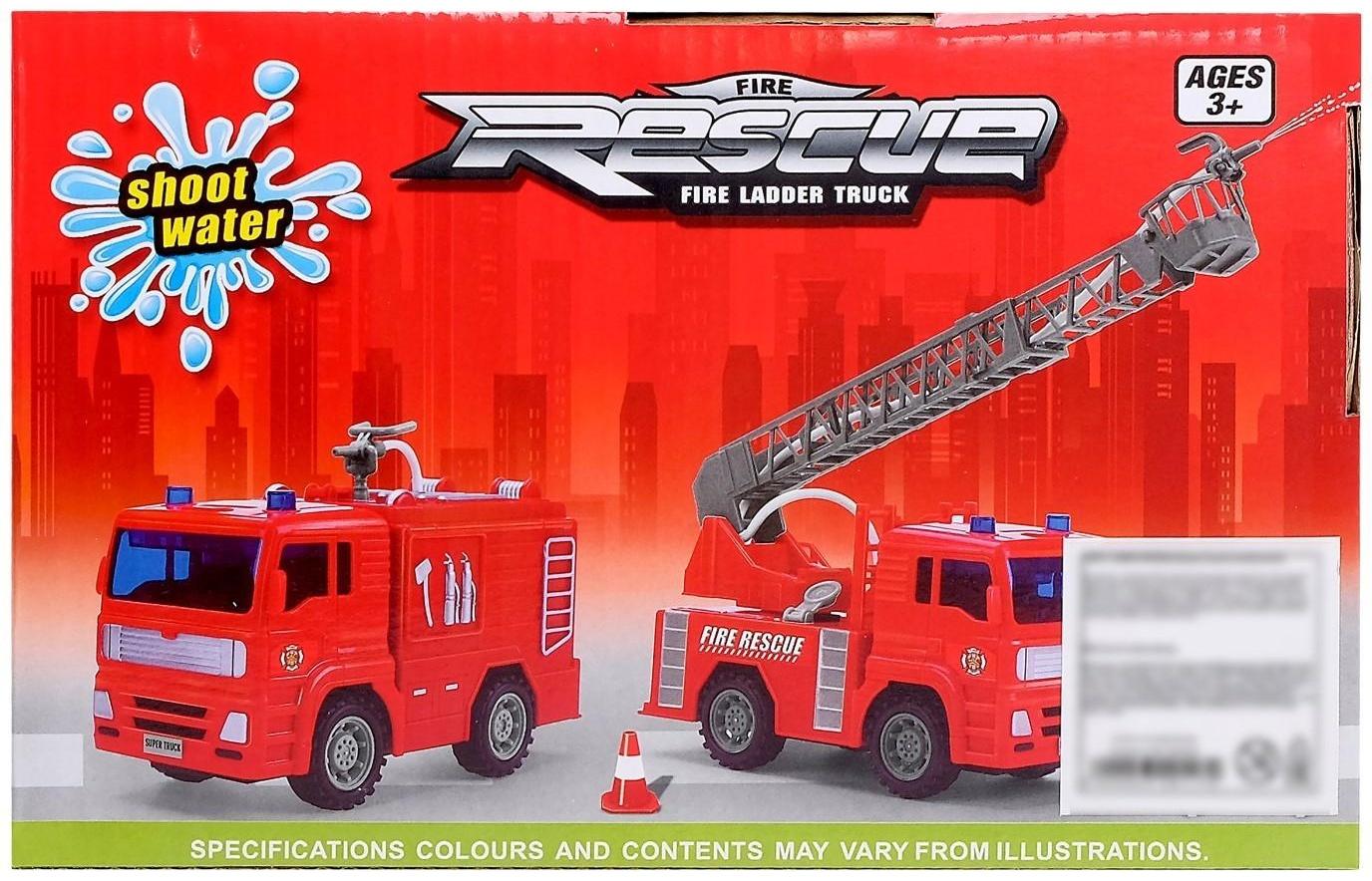Машина инерционная «Пожарная», стреляет водой, 1:20