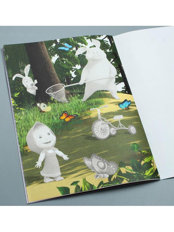 Книга с аппликациями, 20 стр., «Маша и Медведь»