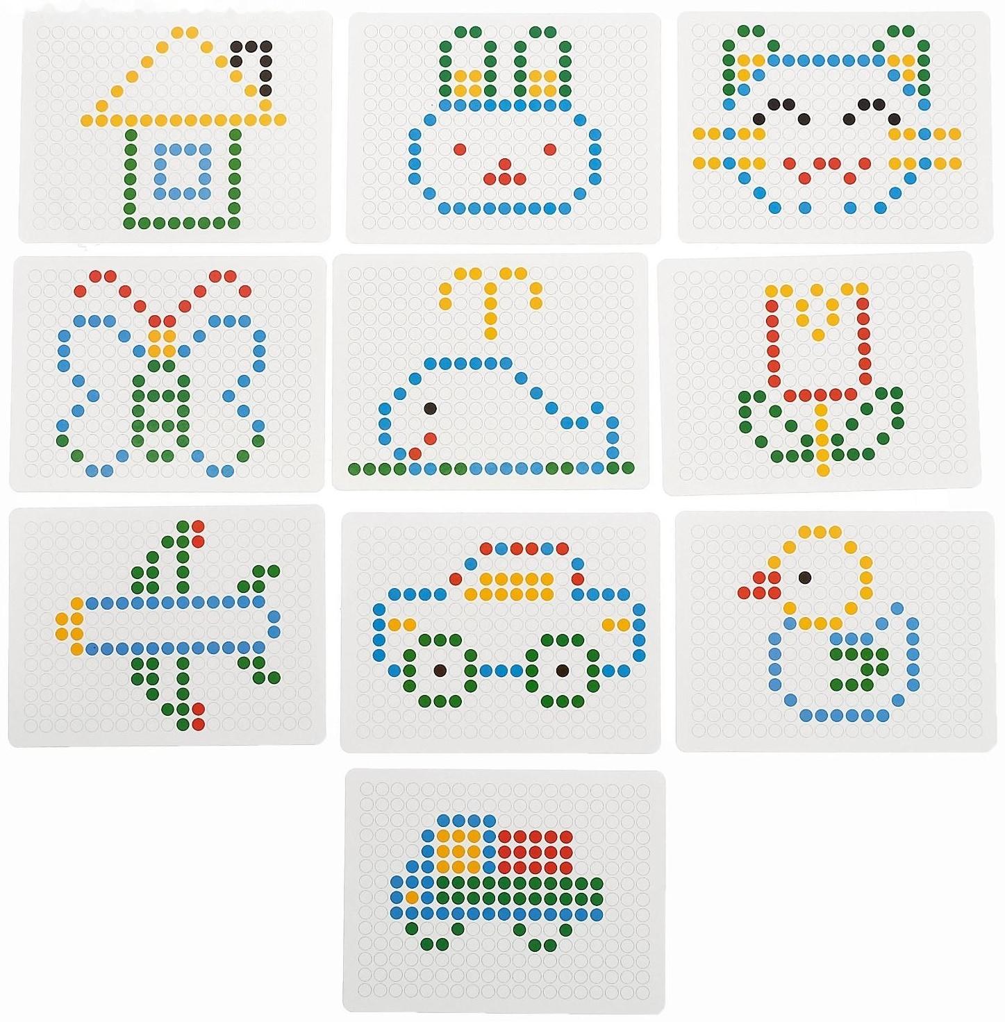 Планшет-мозаика магнитный для рисования «Пуговки», 266 ячеек