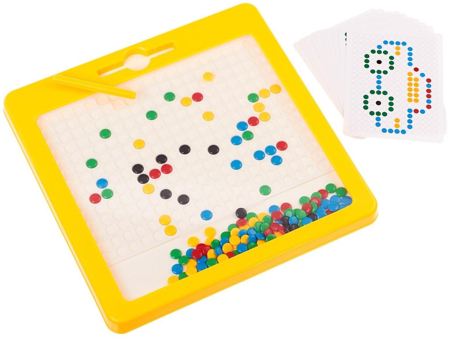 Планшет-мозаика магнитный для рисования «Пуговки», 266 ячеек