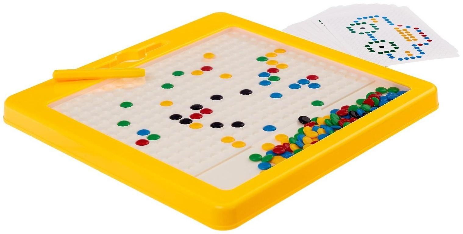 Планшет-мозаика магнитный для рисования «Пуговки», 266 ячеек