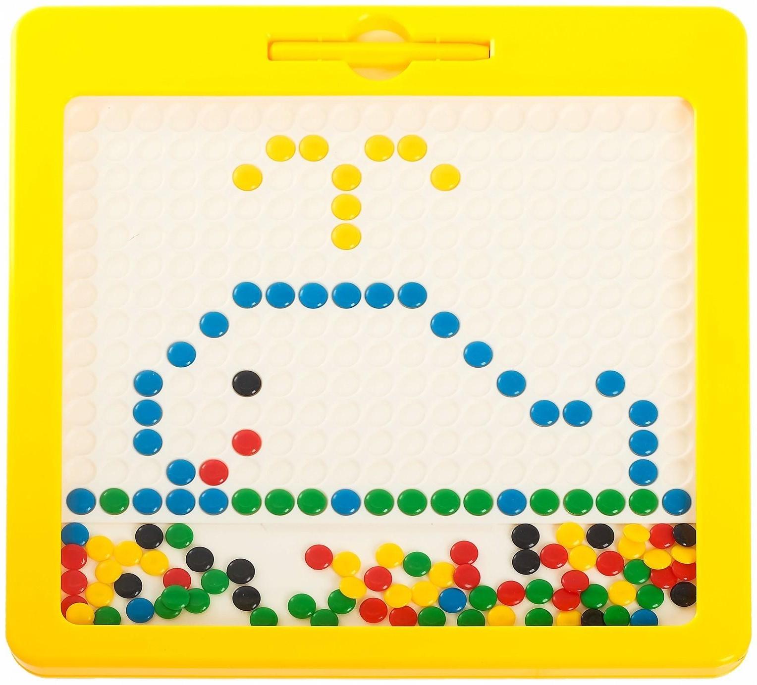 Планшет-мозаика магнитный для рисования «Пуговки», 266 ячеек