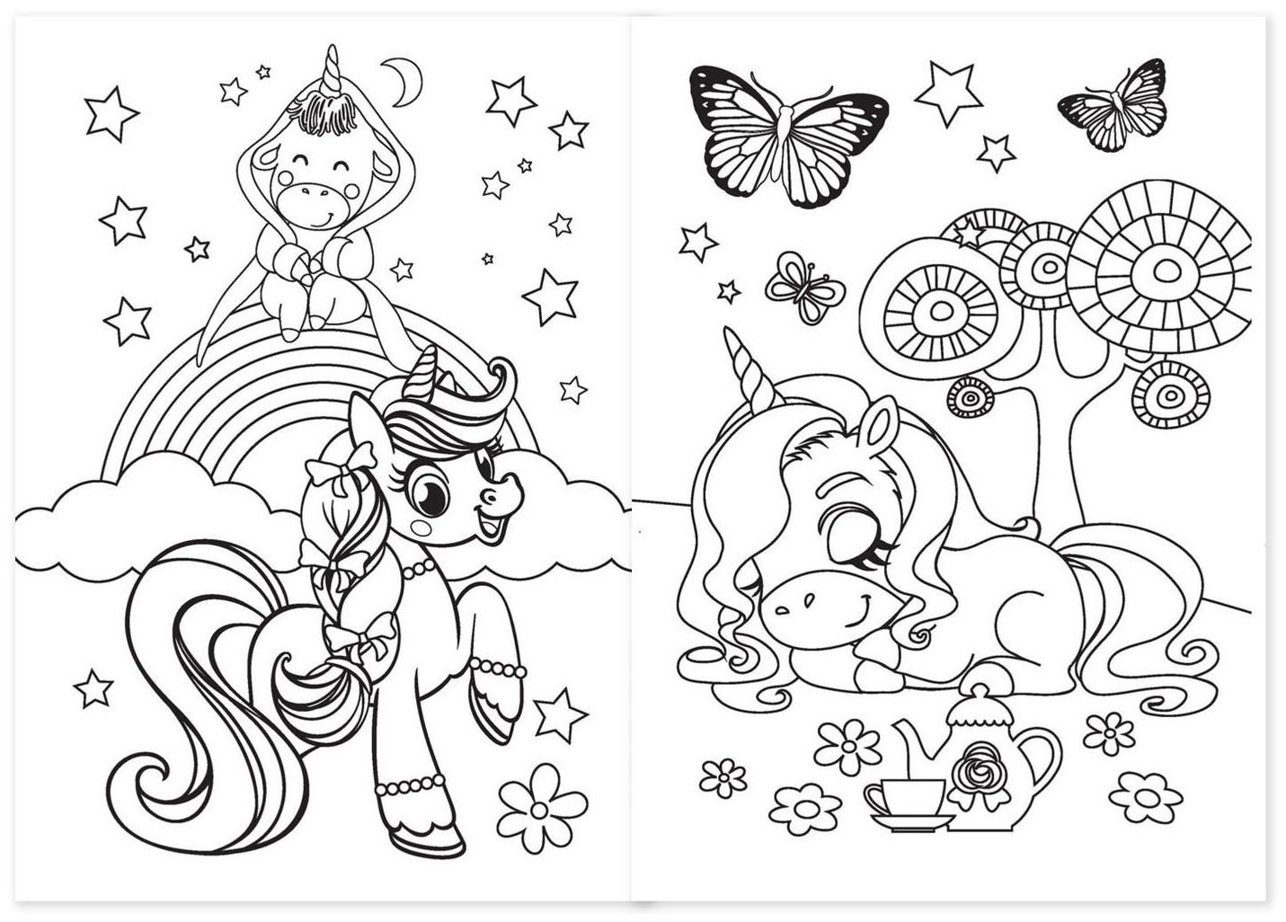 Раскраска для девочек «Мир пони», 16 стр., формат А4