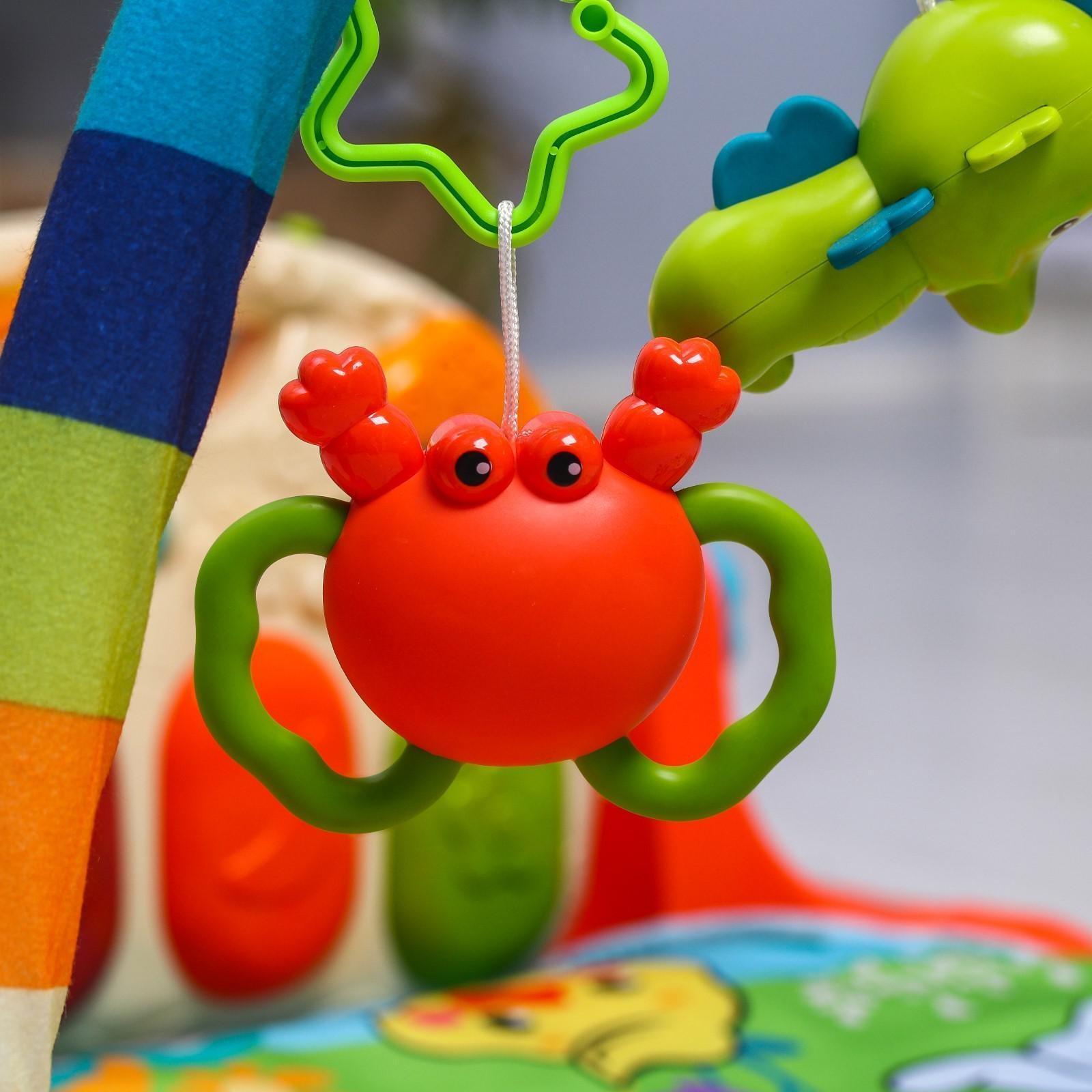 Музыкальный развивающий коврик Жирафики «Жирафик и друзья», с игровой панелью 75х49х0,5 см.