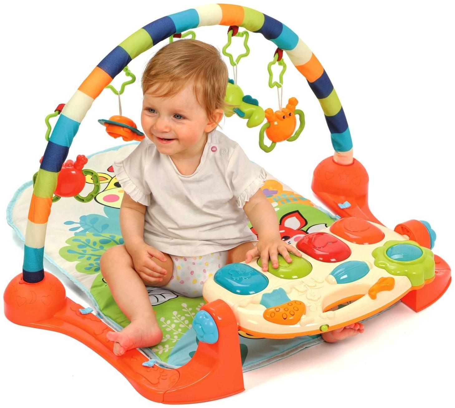 Музыкальный развивающий коврик Жирафики «Жирафик и друзья», с игровой панелью 75х49х0,5 см.