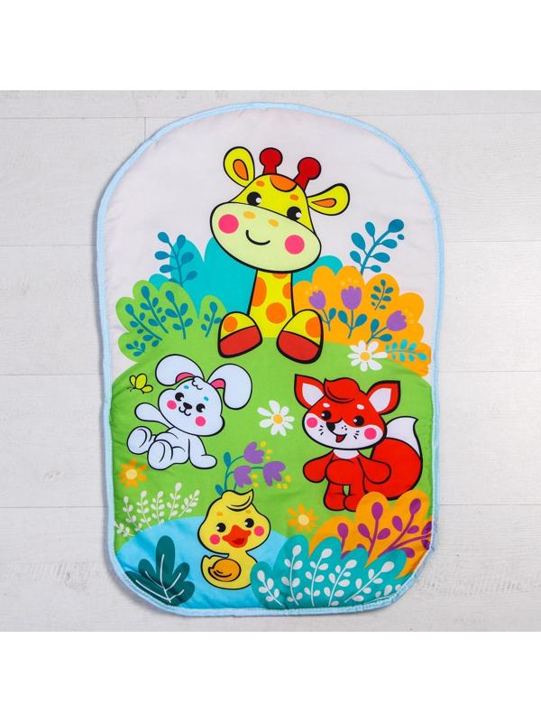 Музыкальный развивающий коврик Жирафики «Жирафик и друзья», с игровой панелью 75х49х0,5 см.