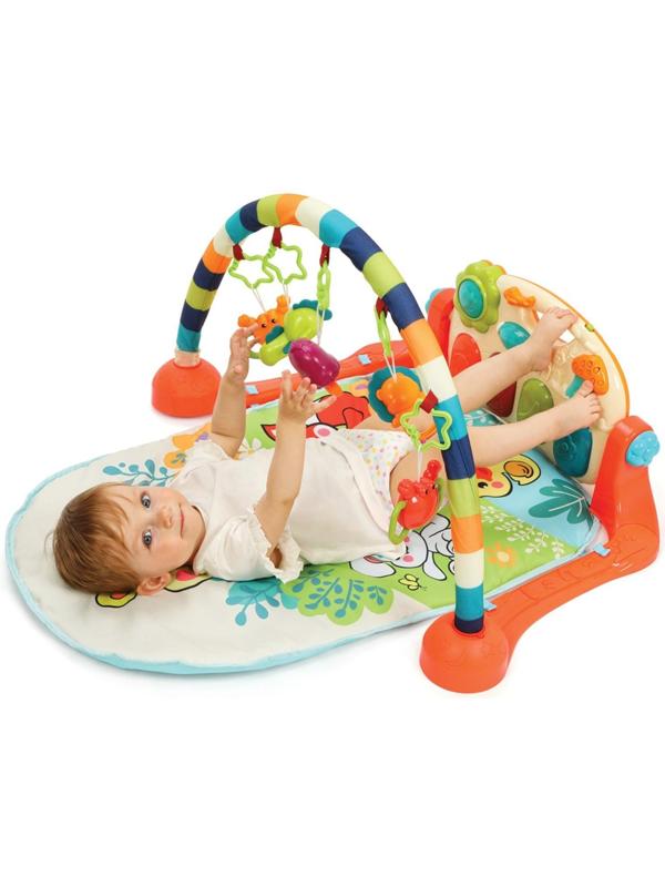 Музыкальный развивающий коврик Жирафики «Жирафик и друзья», с игровой панелью 75х49х0,5 см.