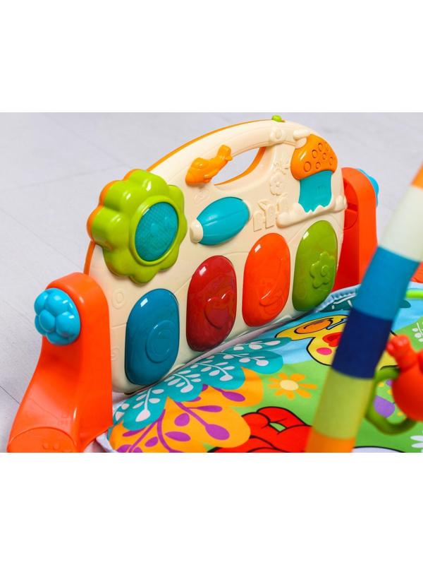 Музыкальный развивающий коврик Жирафики «Жирафик и друзья», с игровой панелью 75х49х0,5 см.