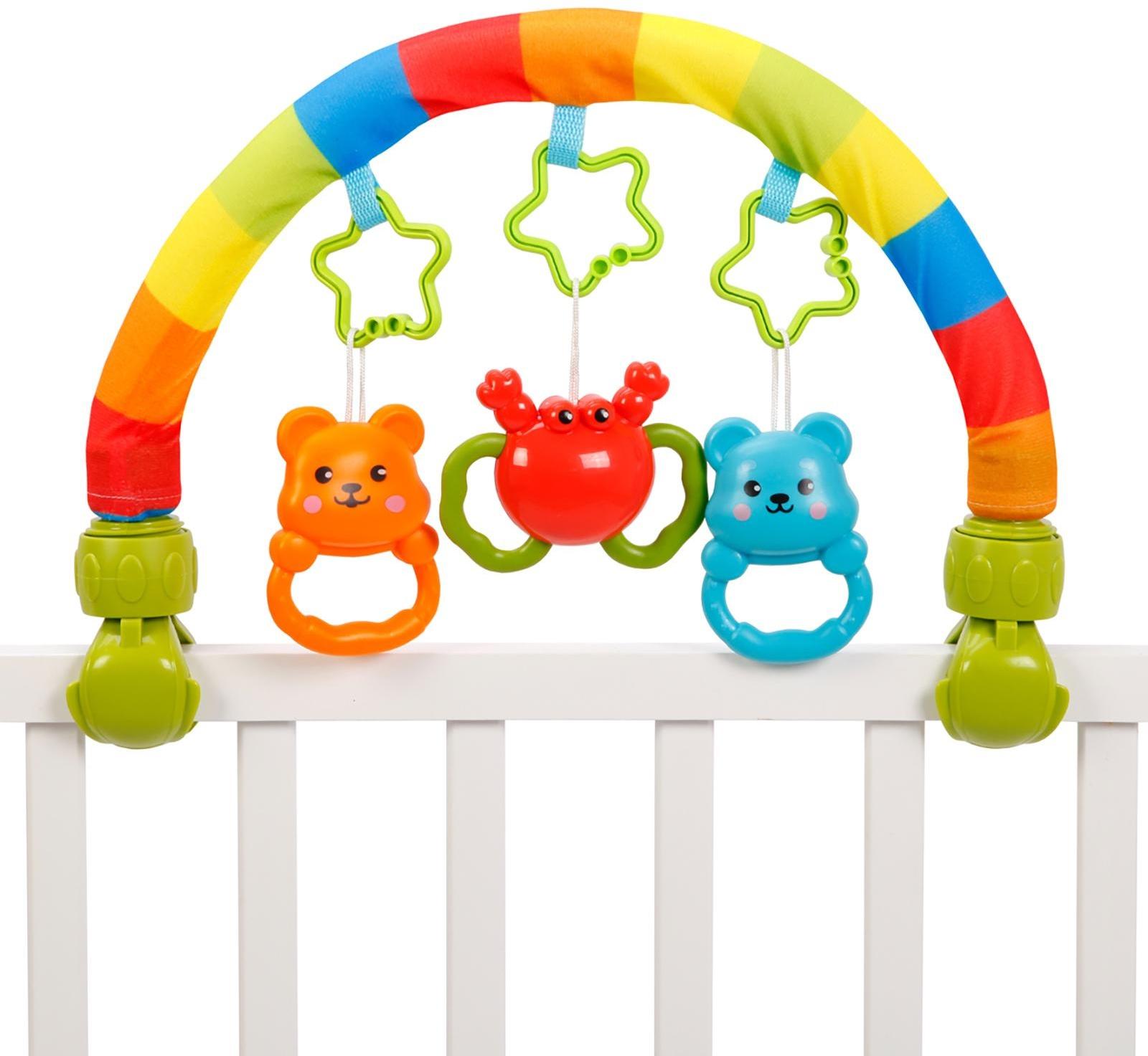 Дуга игровая мягкая на коляску/кроватку «Радуга-дуга»