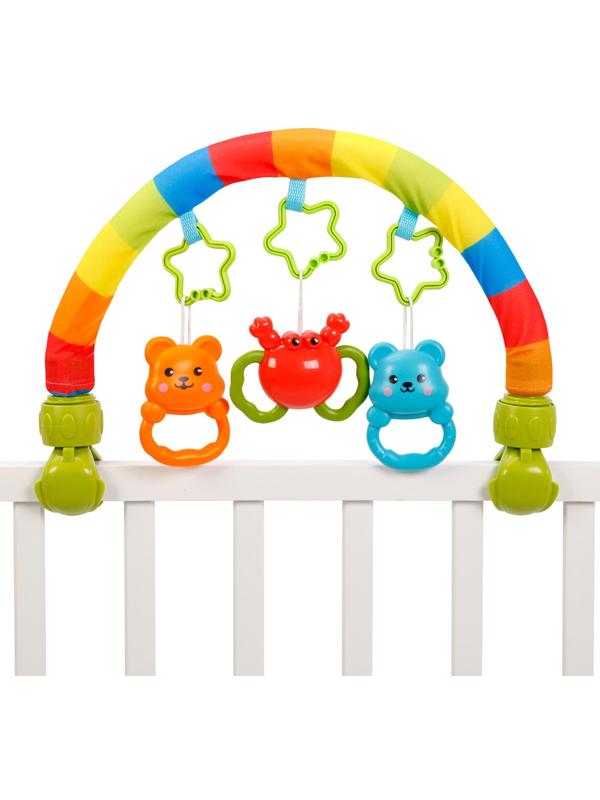Дуга игровая мягкая на коляску/кроватку «Радуга-дуга»