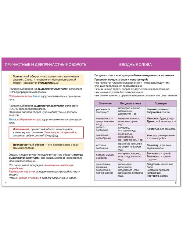 Шпаргалки для средней школы набор «Учим русский язык», 4 шт.