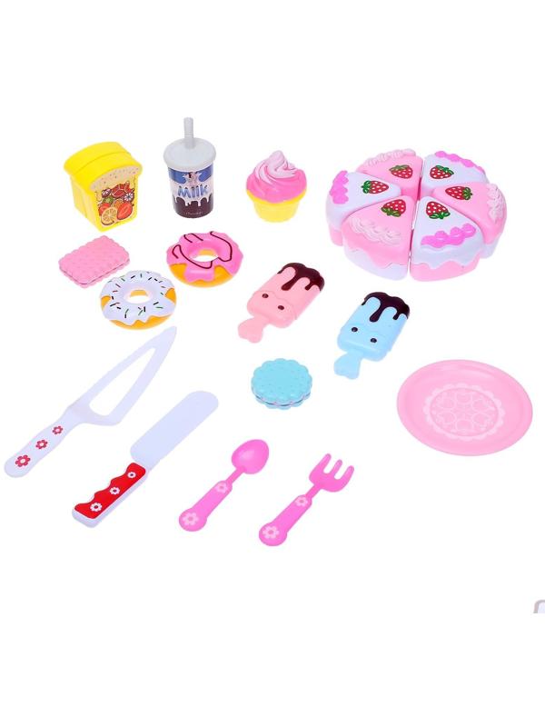 Игровой набор продуктов «Тортик», с посудой