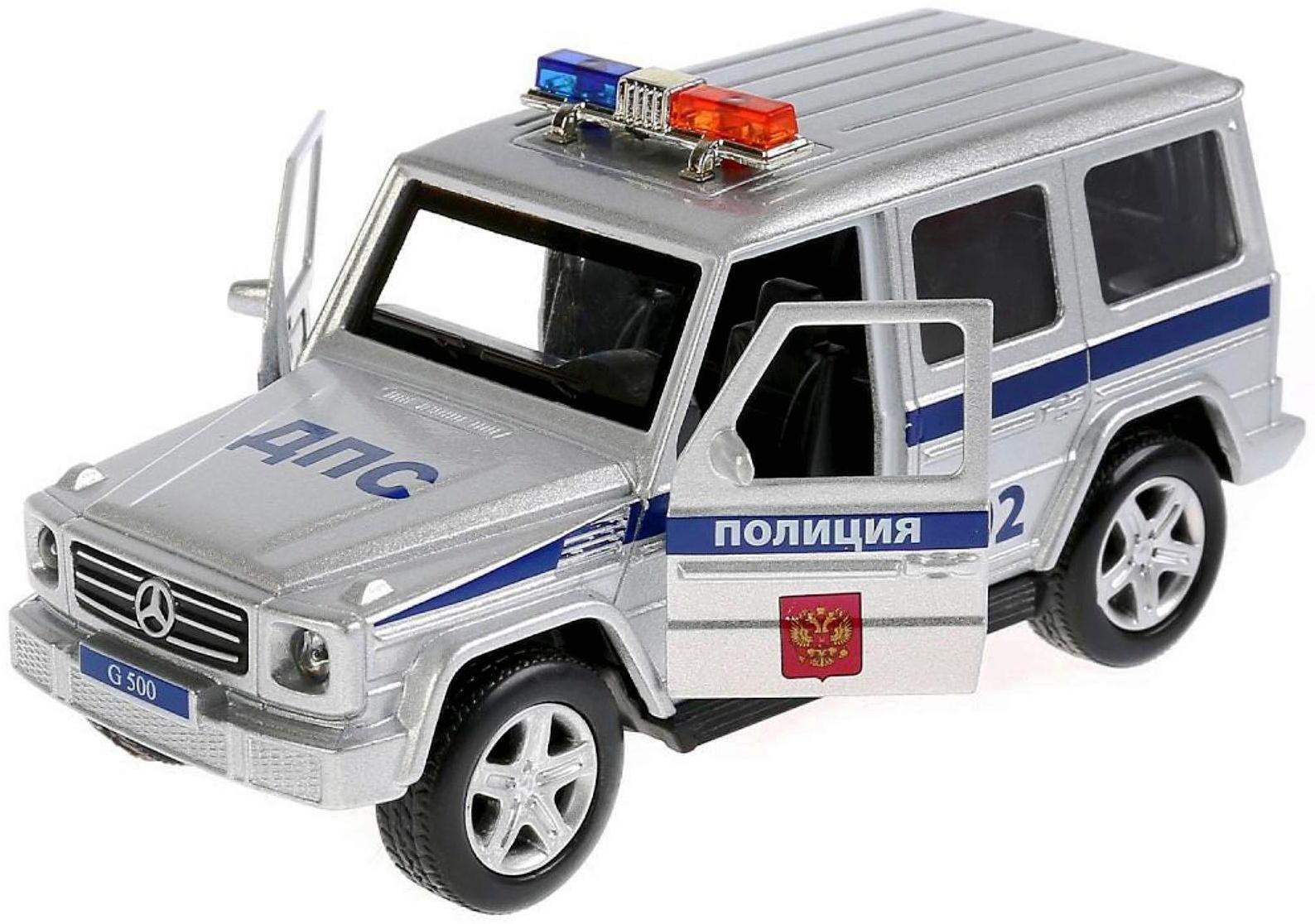 Машина металлическая инерционная Mercedes-Benxz G-class «Полиция» 12 см, световые и звуковые эффекты