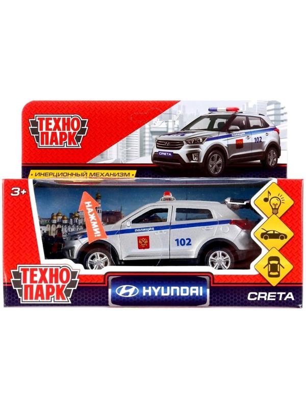 Машина металлическая Hyundai Creta «Полиция», 12 см, световые и звуковые эффекты, открываются двери