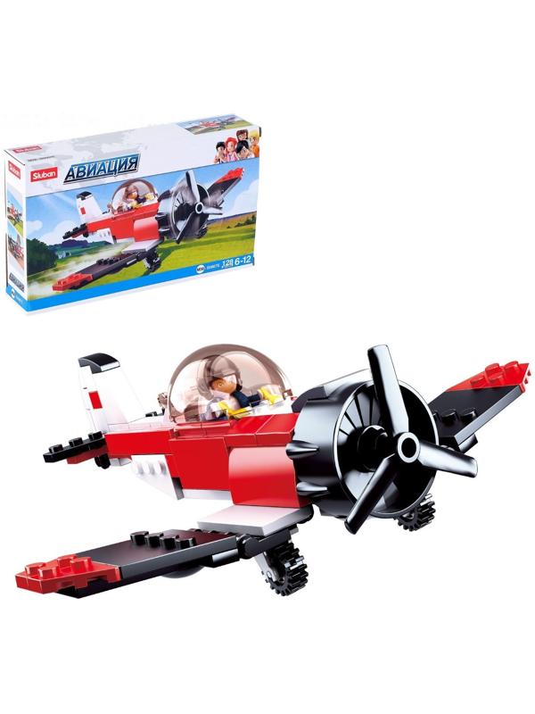 Конструктор «Авиация: Самолёт», 128 деталей