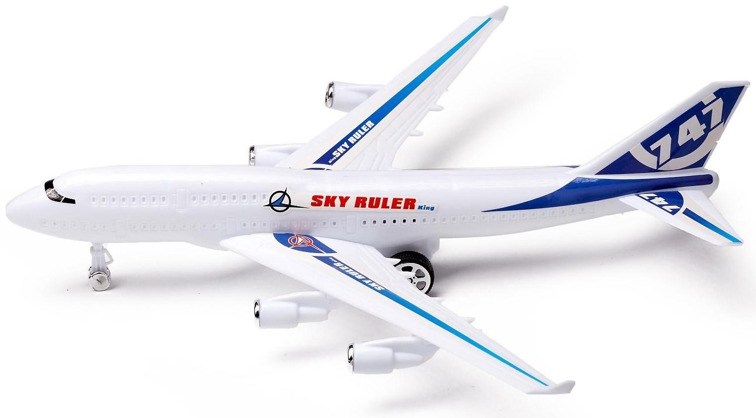 Самолёт инерционный «Лайнер», цвета МИКС