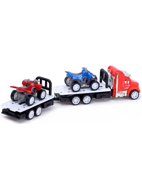 Грузовик инерционный «Перевозчик» с 2 квадроциклами, МИКС