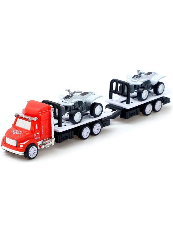 Грузовик инерционный «Перевозчик» с 2 квадроциклами, МИКС