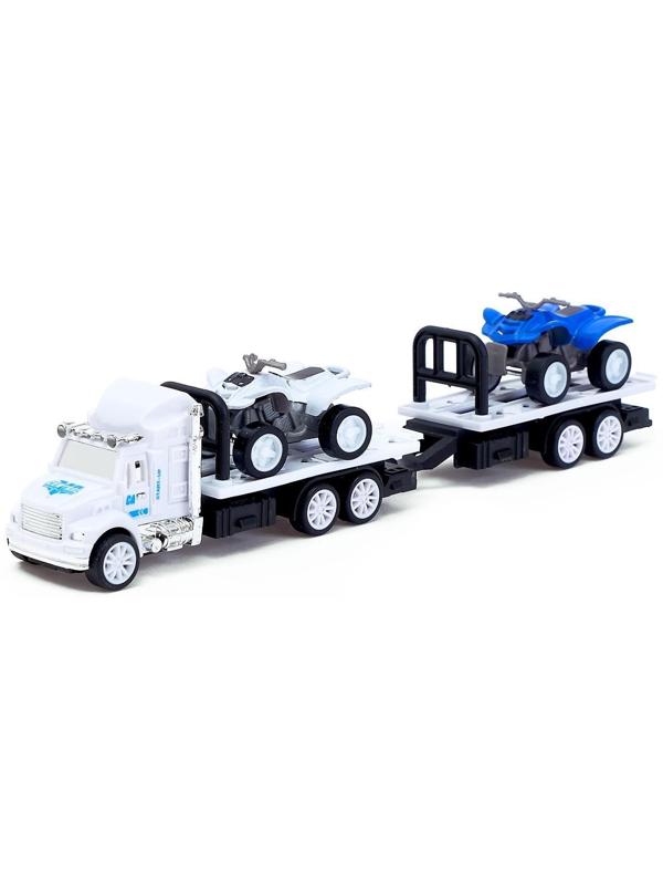 Грузовик инерционный «Перевозчик» с 2 квадроциклами, МИКС