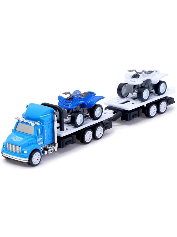 Грузовик инерционный «Перевозчик» с 2 квадроциклами, МИКС