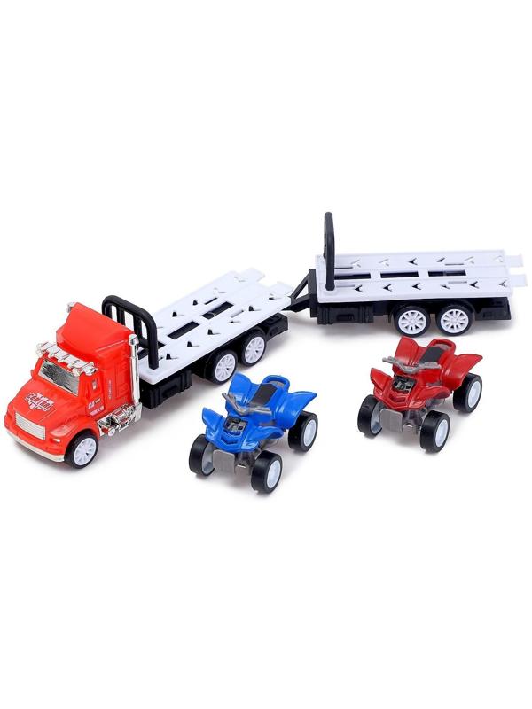 Грузовик инерционный «Перевозчик» с 2 квадроциклами, МИКС