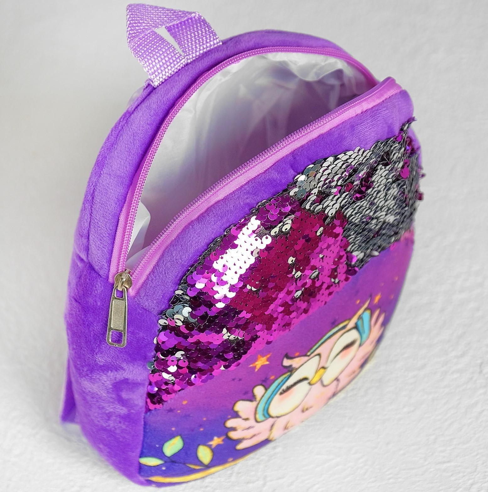 Рюкзак детский «Совёнок», с пайетками, 23х28 см