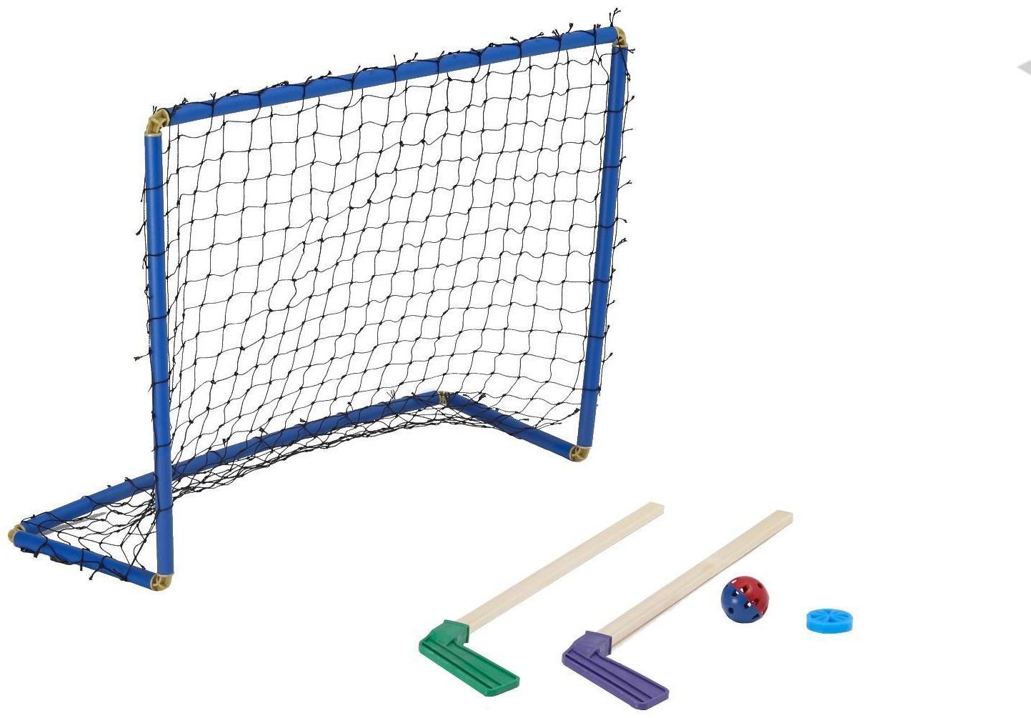 Набор хоккейный 5 в 1: ворота, 2 клюшки, шайба, мячик