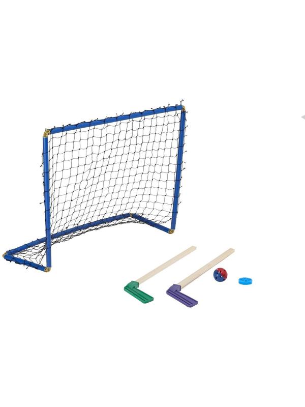 Набор хоккейный 5 в 1: ворота, 2 клюшки, шайба, мячик