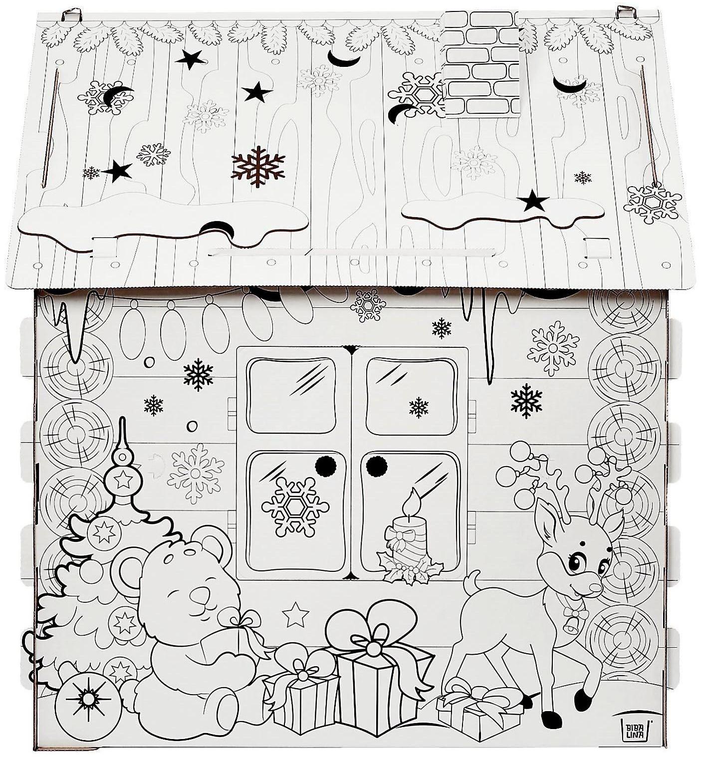 Домик из картона «Домик новогодний»