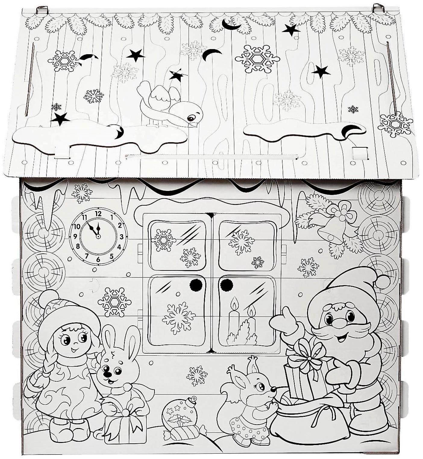 Домик из картона «Домик новогодний»